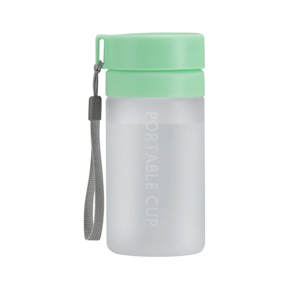 lhwanj Water Bottle, Frosted Bottle with Scale Line Rope Handle Design,Cup Holder Leakproof One Hand Use Easy Carried.