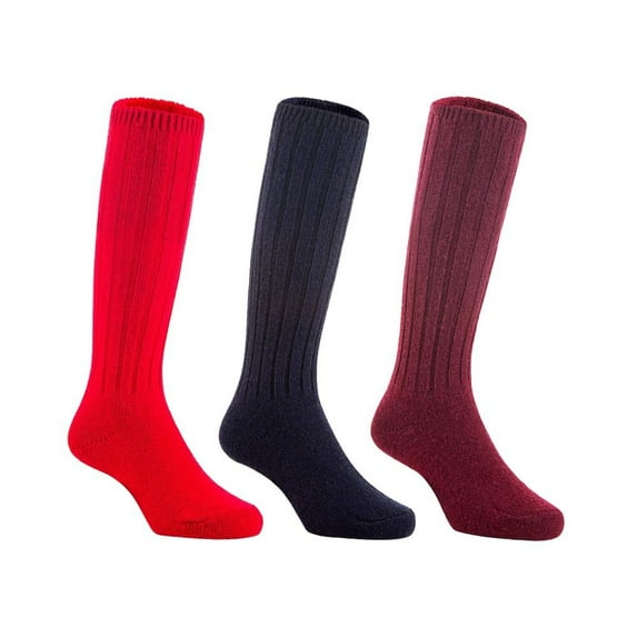 lian style 6 pairs children knee-high wool boot blend boot socks size 2-4y boy random color