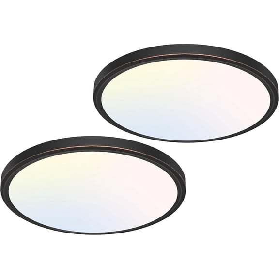 libtit 12 inch Flush Mount LED Ceiling Light Fixture, 3000K 4000K 6500K Adjustable, 28W 3200lm Round Ceiling Lamp for Bathroom Hallway Kitchen Bedroom