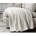 thumbnail image 1 of life comfort textured faux fur throw 60in x 70in White, 1 of 5