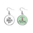 thumbnail image 1 of lifelong love quote art deco fashion decoration dangle season sp earring jewelry, 1 of 4