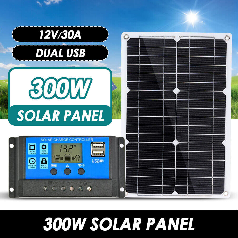 ligaofeng 300 Watts Solar Panel Kit 30A 18V Battery Charger with Controller Caravan Boat