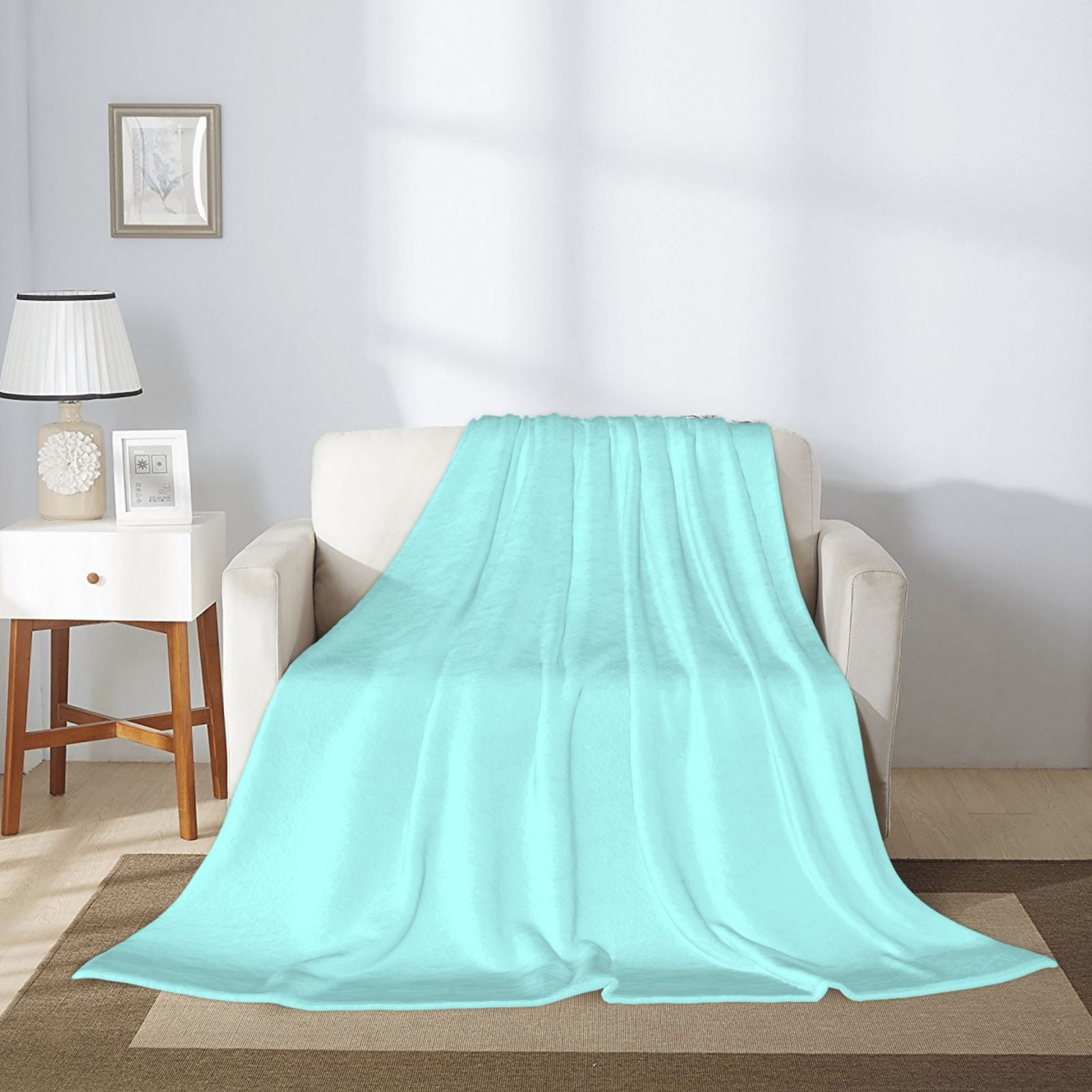 Light aqua throw blanket hotsell
