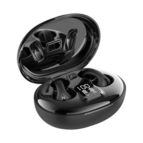 Open Ear Earbuds,True Wireless Open Ear Headphones with Earhooks,Touch Control,Bluetooth 5.3,Dual Noise-Cancelling Mics,Up to 30 Hours Power with Case,IPX5,Workouts,Running