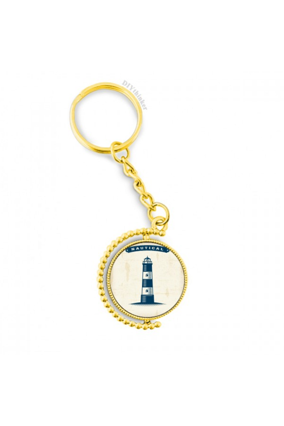 lighthouse navigation military ocean metal connector key chain accessory en keyholder
