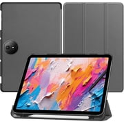 [lihoulai] for TCL NXTPaper 11 Plus Tablet Case,TCL Tablet 11.5Inch Case, Ultra Thin, Protective Case, Trifold, Magnetic Closure, Stand, Shockproof, Ultra Lightweight, with Pencil Holder, Gray