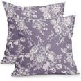 thumbnail image 1 of liiduwuibds Pink and Cream Floral Pillow Covers 18x18 Inch Set of 2 Vintage Throw Chinoiserie Flower Pillowcases Farmhouse Cotton Linen Cushion for Couch Bed Sofa Chair Home Decor, 1 of 8