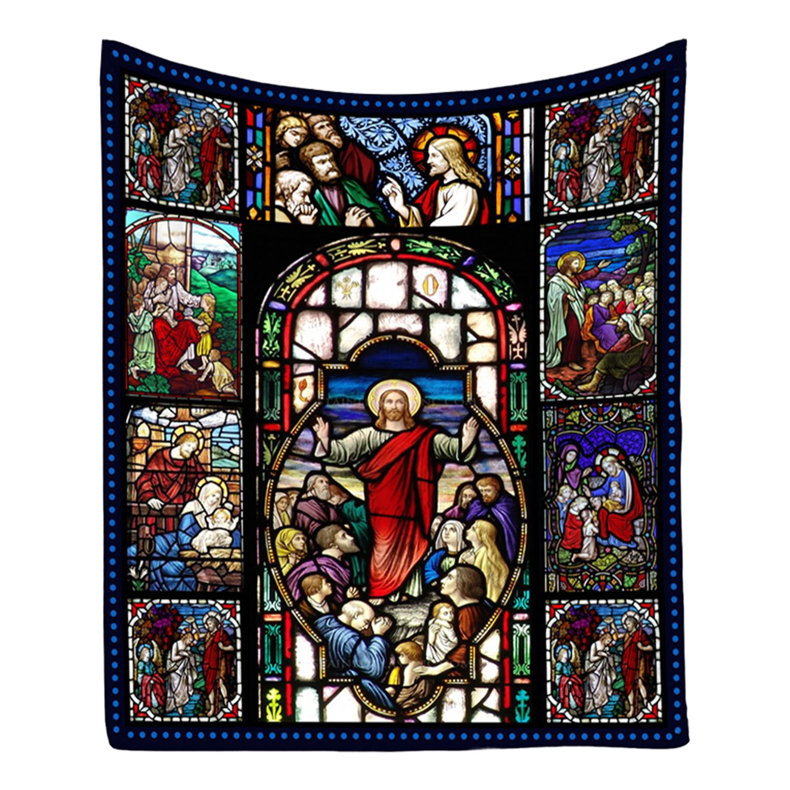 Peaceful Nativity Quilted Blanket NCU0VH096
