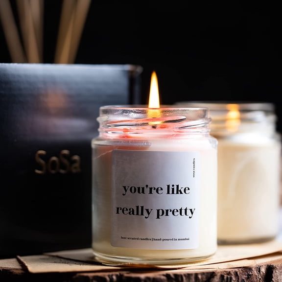 You're like really Pretty - Pretty Scented Candle Gift Set | Pretty Gifts For Women,Girls | Gift For Women | Gift For Gf Girlfriend | Scented Candles For Home Decor | Scented Candles For Home