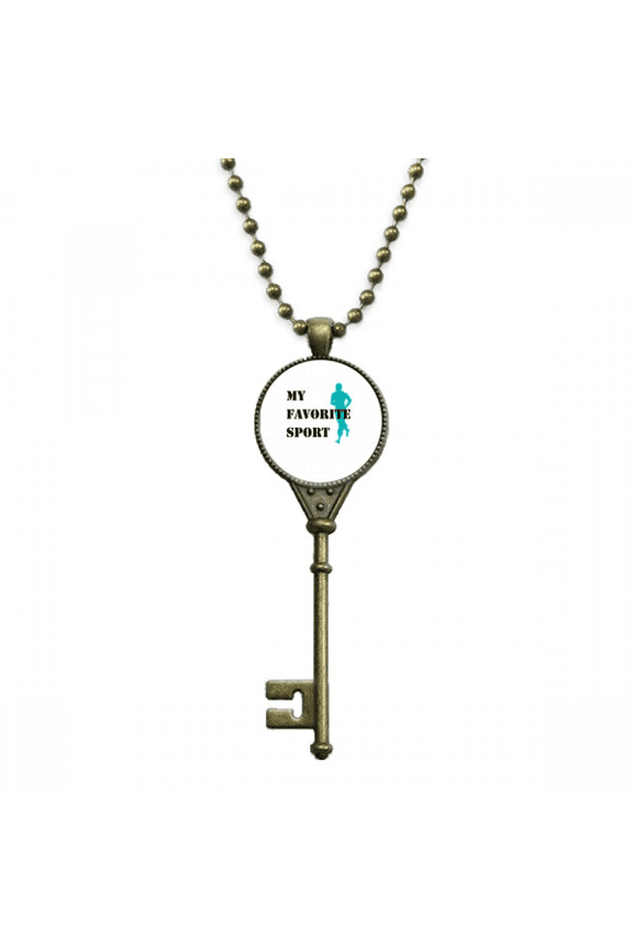 like sports fitness balanced jogging key necklace pendant tray embellished chain