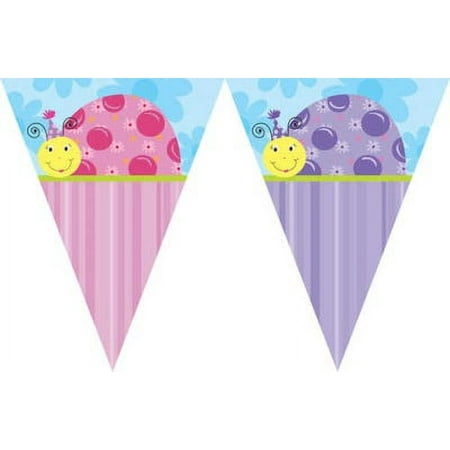 lil ladybug party 12 flag banner - each