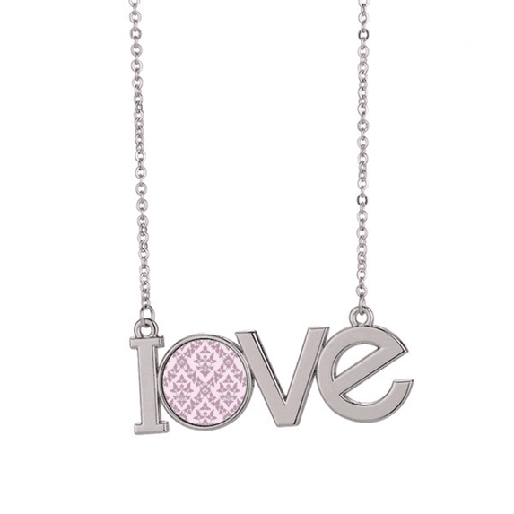 lilac colour decorative classic flowers love necklace pendant charm jewelry