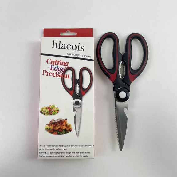 lilacois Multi-purpose shears,Kitchen Scissors Heavy Duty, Premium Sharp Kitchen Shears Strong Stainless Steel Blades Multi Purpose Cooking Scissors