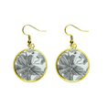 thumbnail image 1 of lily drawing art flower earring dangle en drop earring jewelry woman, 1 of 4