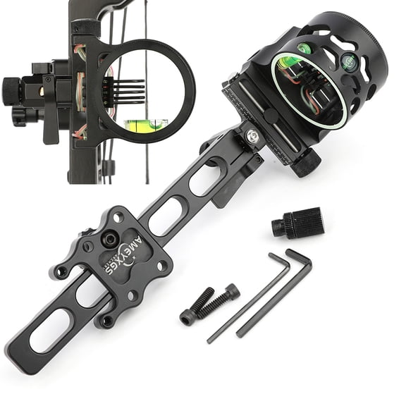 limaity 5 Pin Compound Bow Sight .019" Fiber Micro Adjustable Archery Hunting Shoot
