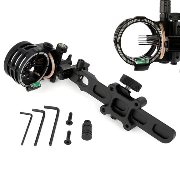 limaity 5 Pin Compound Bow Sight Micro Adjustable .019" Archery Hunting Right Left Hand