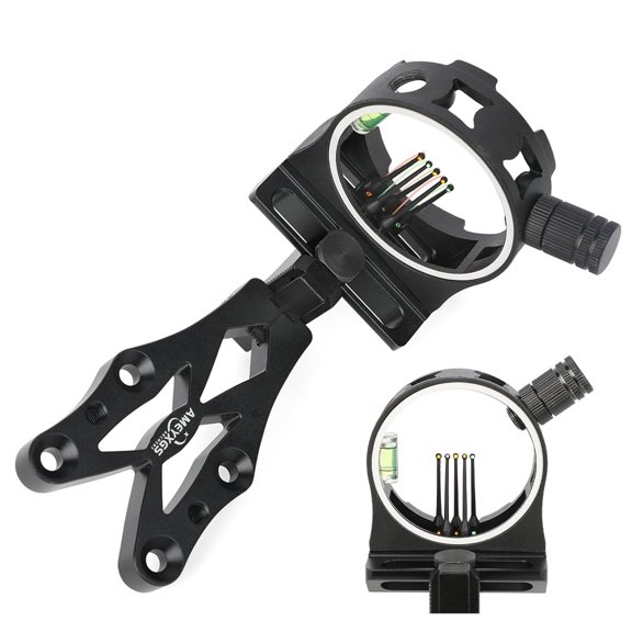 limaity Archery Compound Bow Sight 5 Pin 0.019" Optical Fiber Micro Adjustable Hunting