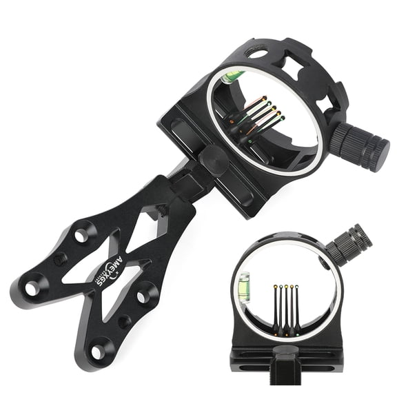 limaity Archery Compound Bow Sight 5 Pin 0.019" Optical Fiber Micro Adjustable Hunting