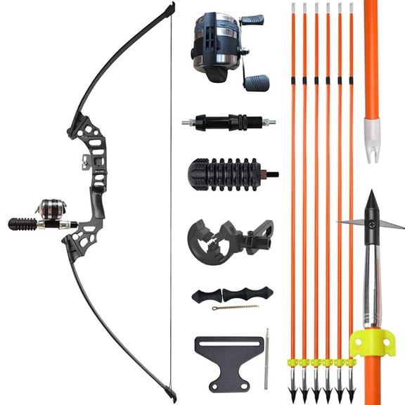 limaity Bowfishing Recurve Bow Kit 40lbs Fishing Reel Archery Straight Bow Arrow Hunting