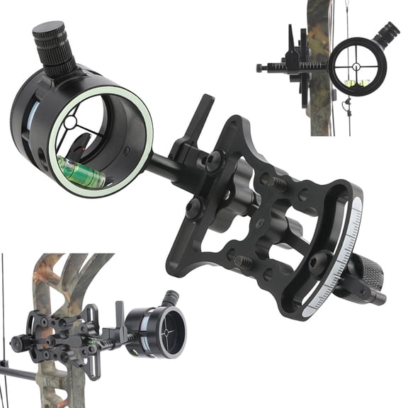 limaity Compound Bow Sight 2 Pin 0.019" Micro Adjustable Archery Shooting Target Hunting