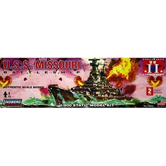lindberg u.s.s. missouri battleship building kit