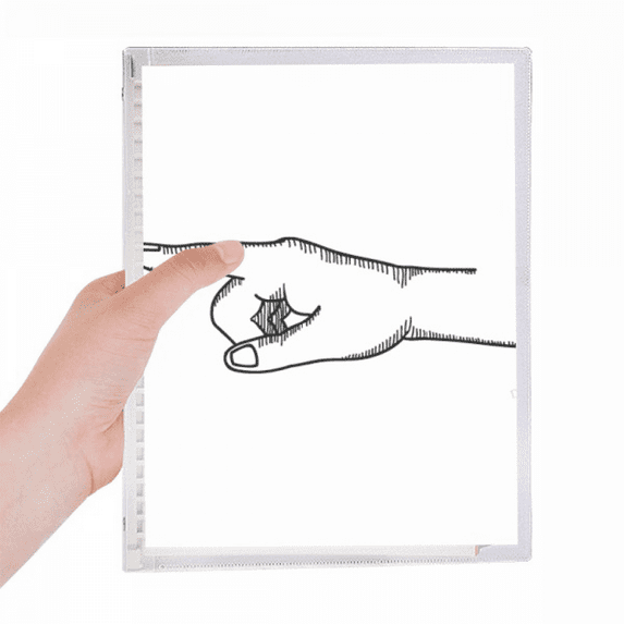 line drawing left gesture pattern notebook loose diary refillable journal statiry