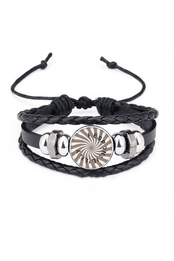line radiation responsibility bracelet braided leather woven wristband
