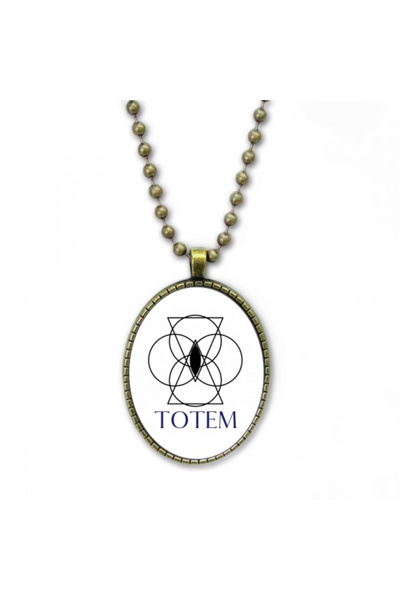 line totem circular triangular necklace vintage chain bead pendant jewelry collection