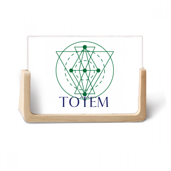 line totem triangular photo wooden photo frame tabletop display