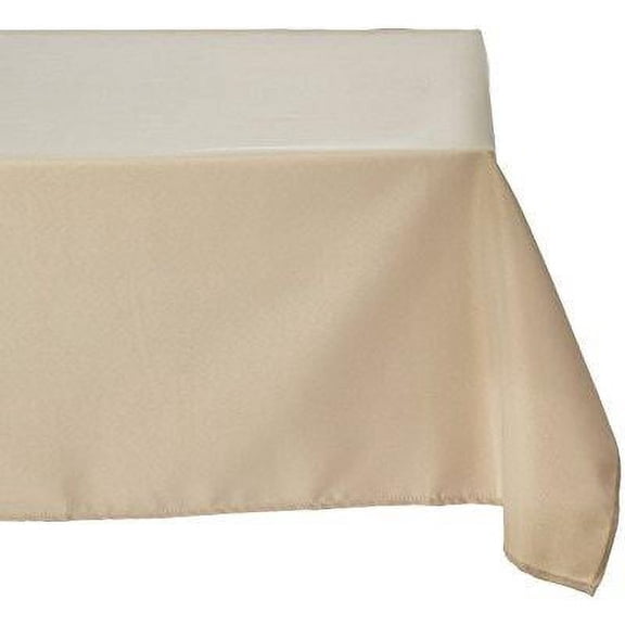 linentablecloth 70-inch square polyester tablecloth beige