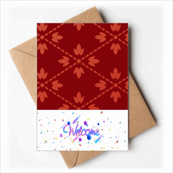 lines pattern chinese japanese style asia Welcome Back Greeting Cards Envelopes Blank