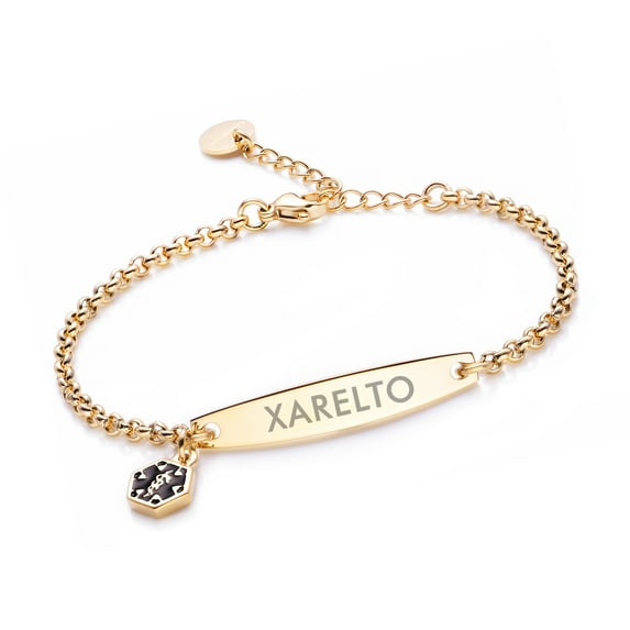 linnalove Medical id bracelet for Women Gold xarelto alert bracelets