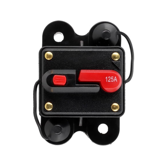 linyes 125A Waterproof Car Circuit Breaker Fuse Reset 12V-48V DC Auto Boat Marine RV Audio Inline Fuse Holder Car Boat Relay Accessories