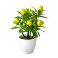 thumbnail image 1 of linyes 1pc Plastic Artificial Lemon Tree Simulated Bonsai Potted Plants Fake Plants Home Decor Garden Decor Outdoor Yard Decor, 1 of 10