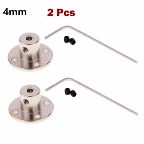 linyes 2 Pieces Rigid Flange Coupling 3mm/3.17mm/4mm/5mm/6mm/6.35mm Motor Guide Shaft Coupling Motor Connector