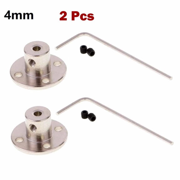 linyes 2 Pieces Rigid Flange Coupling 3mm/3.17mm/4mm/5mm/6mm/6.35mm Motor Guide Shaft Coupling Motor Connector