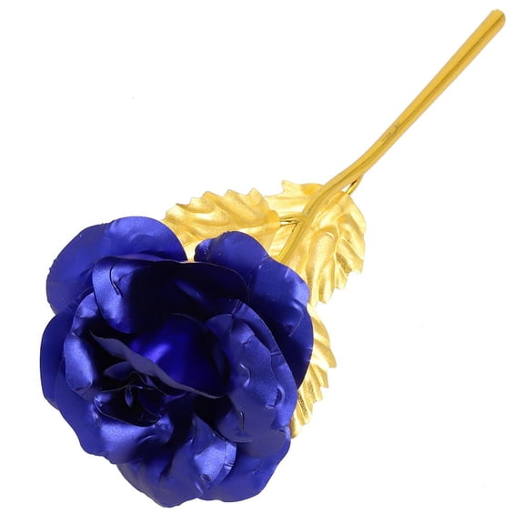 linyes 24K Foil Plated Rose Gold Rose Wedding Decoration Flower Valentine's Day Gift Lover's Rose Artificial Gold/Purple/Red/Blue/Rose