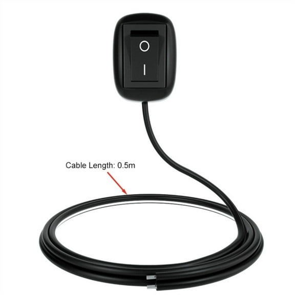 linyes Car Switch Paste Type Toggle Switch with Cable 12V 10A for Fog Ring Drive Lights