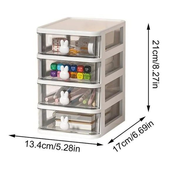 linyes Desk organizer with drawer, cute desk accessories, space saving stationery box