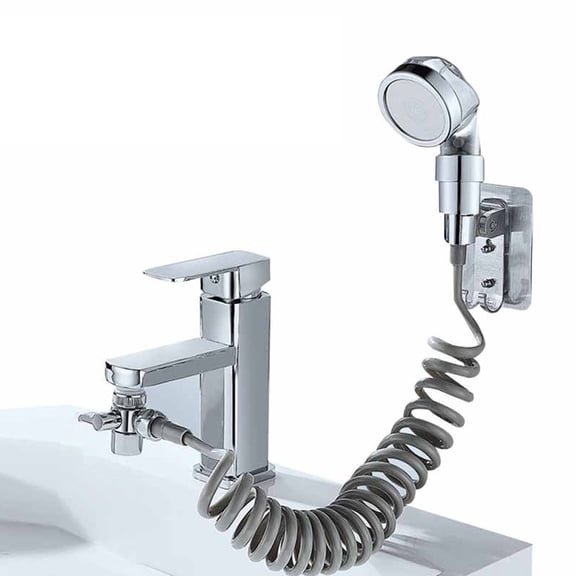 linyes Hose Handheld Faucet Adjustable Diverter Valve Shower Head Spray Tap Washbasin Sink Shower Extender Adapter For Bathroom Kitchen