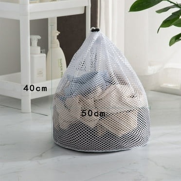 linyes Laundry Mesh Bags, Drawstring Net Laundry Bag for Washing Machine Mesh Wash Bags Heavy Duty Dirty Clothes Washing Machine Bag Travel Washing Bag