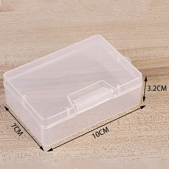 linyes Plastic Parts Storage Case Transparent Plastic Cosmetics Hardware Parts Storage Box Holder Case Container for Hardware and Craft Clear