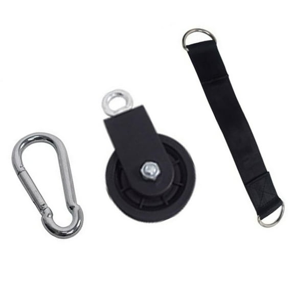 linyes Pulley System Gym Silent Nylon Fitness Swivel Pulley Wheel with Hanging Strap