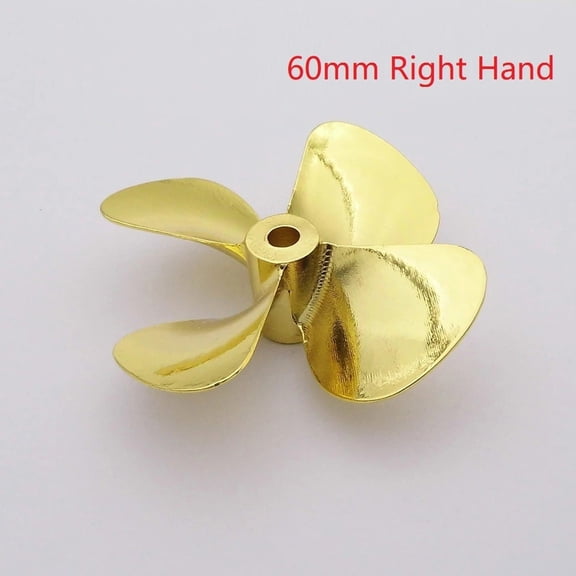 linyes RC Boat Model Metal Propeller 4-Blades 4mm Shaft Right Left Hand 55mm 60mm For RC Boat Fishing Bait Tug Marine Cruise ROV