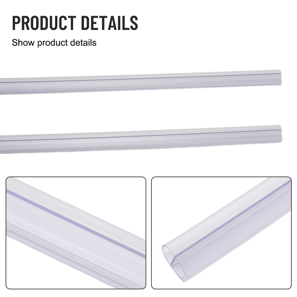linyes Shower Door Seal Semi Circular Frameless Shower Door D-Shaped ...