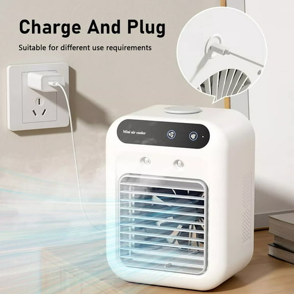 linyes USB Charging Mini AC Unit Perfect for Hot Days in the Office or For Car