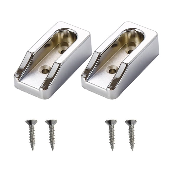 linyes Wardrobe Hanging Rail Rod End Bracket Support Extended Clamshell Coat Rod Support Thicker Coat Rod Base With Cover Coat Tube Support Wardrobe 2pcs