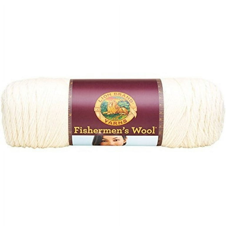 Lion Brand Yarn 150-098F Fishermen's Wool Yarn, Natural