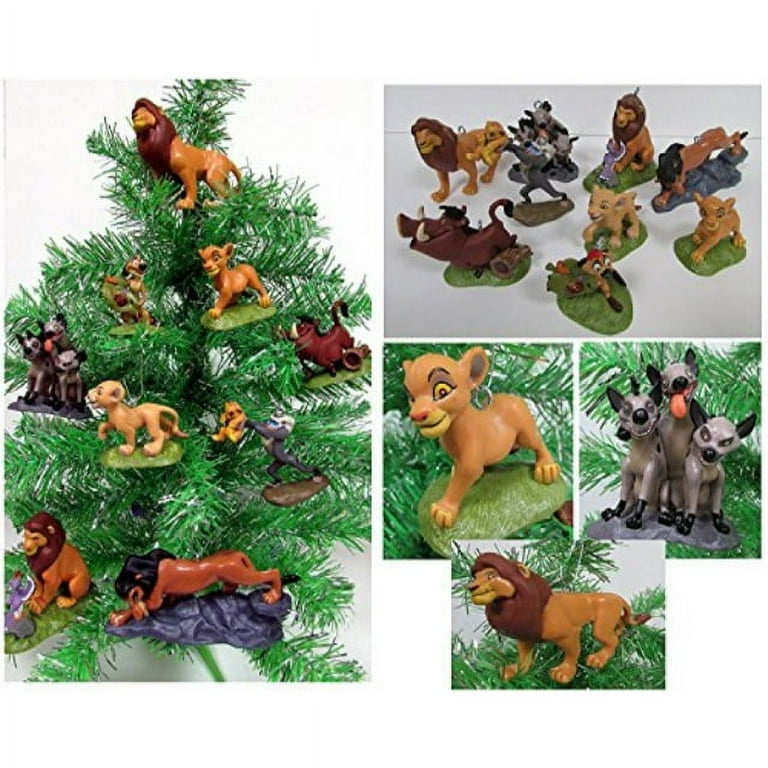 lion king piece christmas ornament set featuring simba, nala