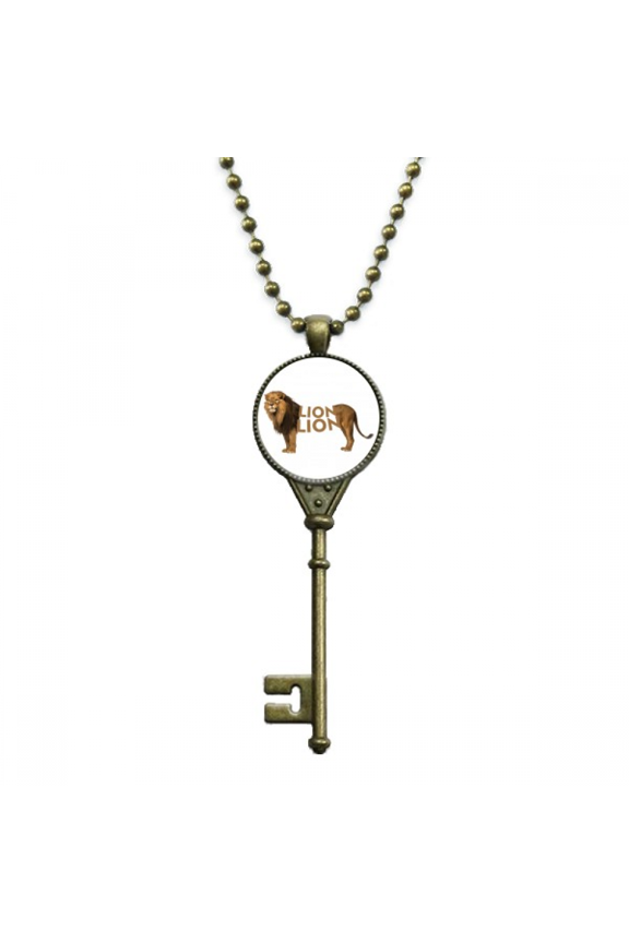 lion's power separates body key necklace pendant tray embellished chain